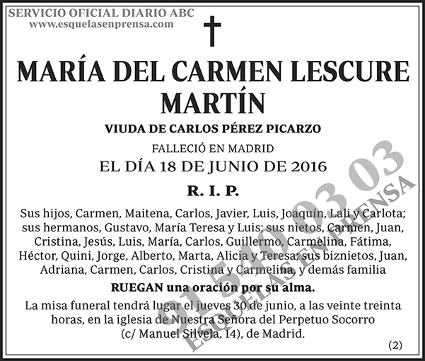 María del Carmen Lescure Martín